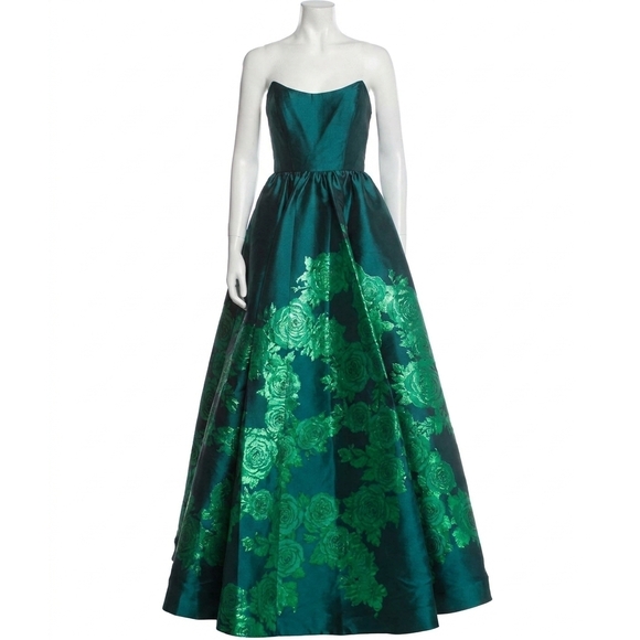 JOVANI Dresses & Skirts - NEW JOVANI strapless floral prom gown in green
